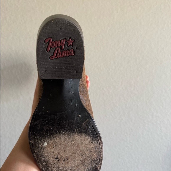 Tony Lama suede Western Cowboy Boots - Picture 4 of 4